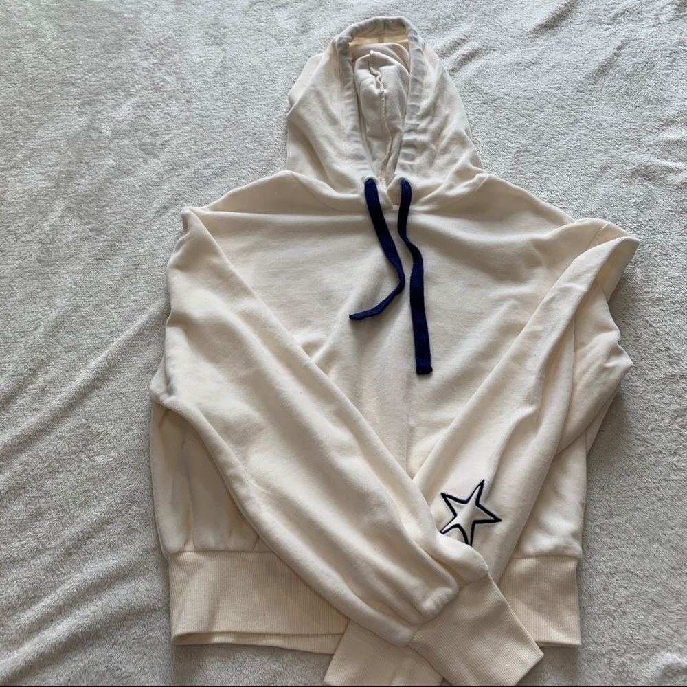 White/blue popsugar hoodie